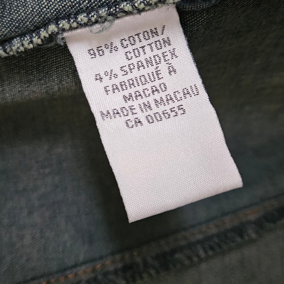 *As-is*‎ Y2K Smart Set stretch denim bodycon shirt-dress - Picture 7 of 7